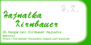 hajnalka kirnbauer business card